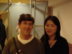 Darcy Paquet with wife Hyeon-sook